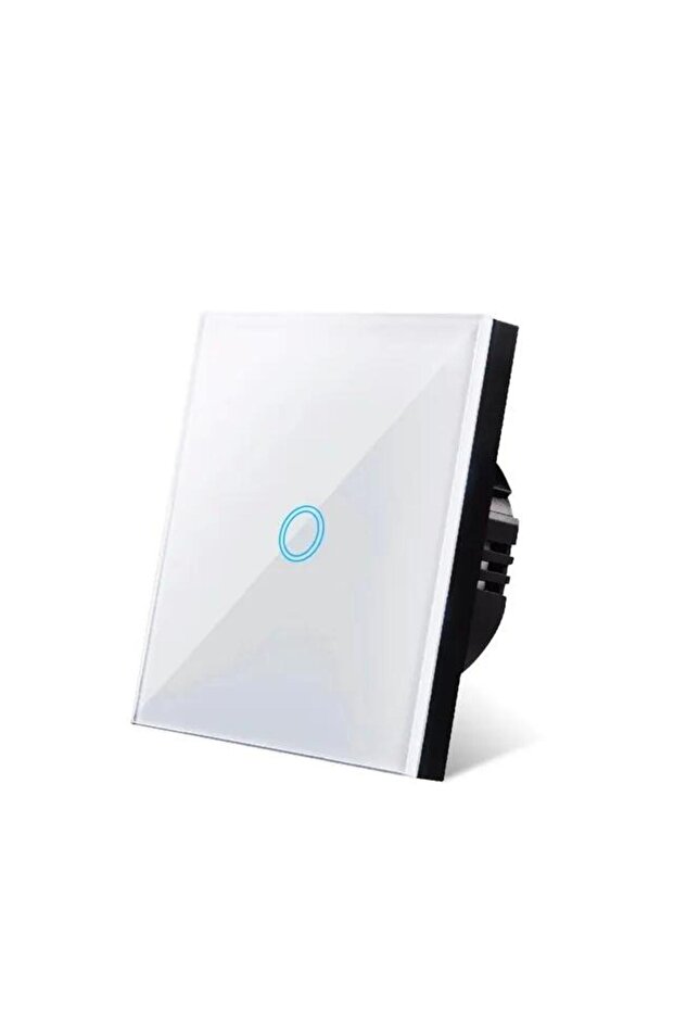 Comutator tactil inteligent, wireless 2.4GHz, design modern, iluminare LED, alb - 2