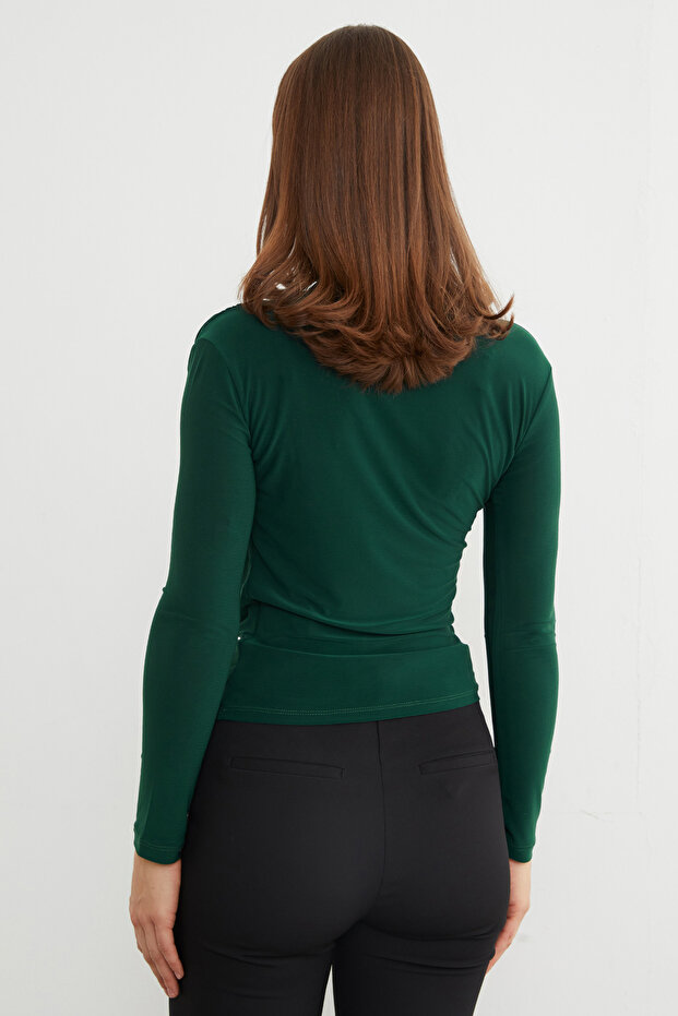 Basic Yanı Büzgülü Bluz - 8