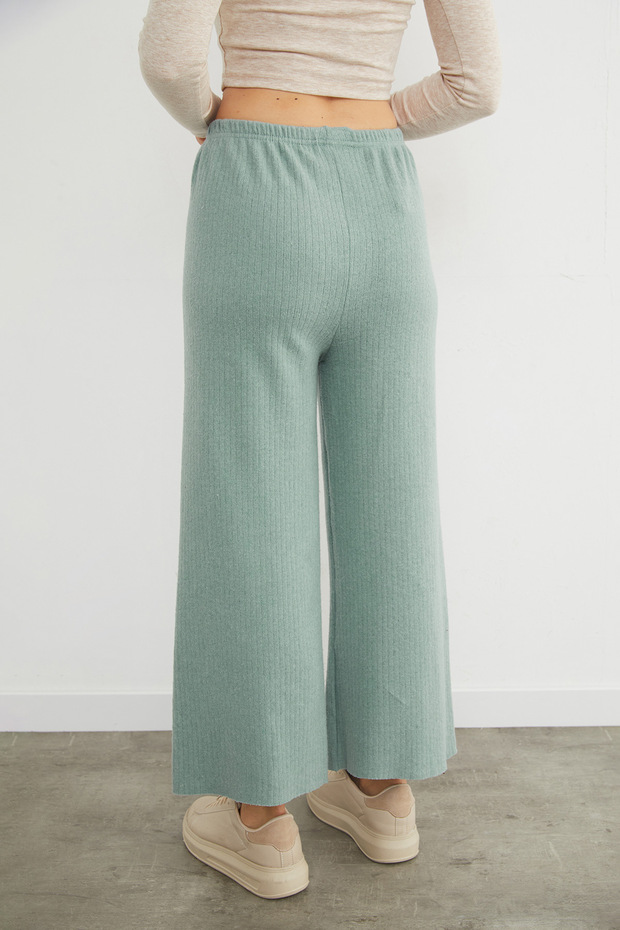 Basic Fitilli Beli Lastikli Pantolon - 6