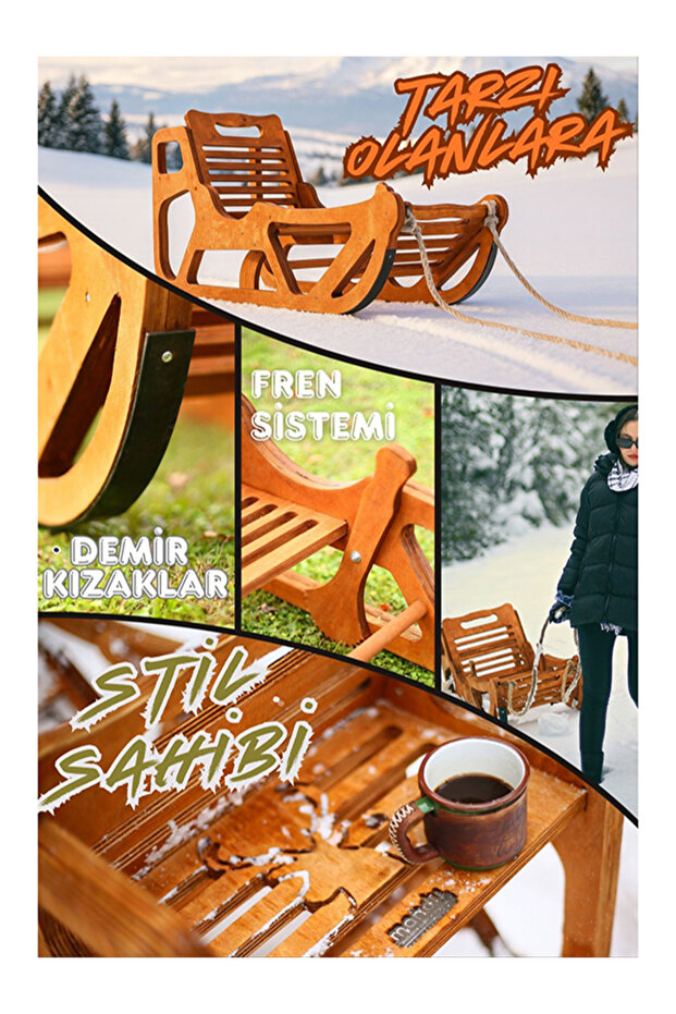 Ahşap Kar Kızağı - 6