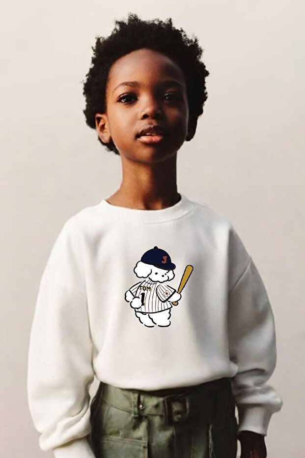 Boy's Printed 3 Thread Fabric Cotton Sweatshirt