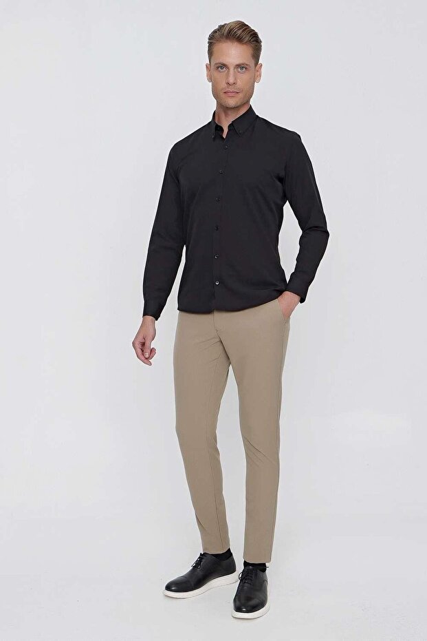 GK 653 Siyah Klasik Gömlek - 2