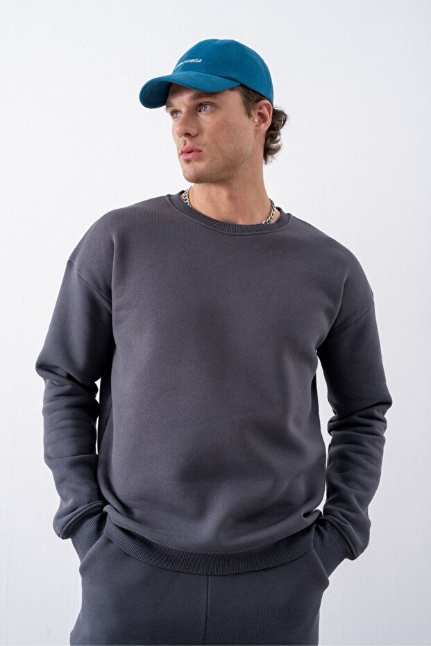 Men's Vibe Oversize Anthracite Sweatshirt