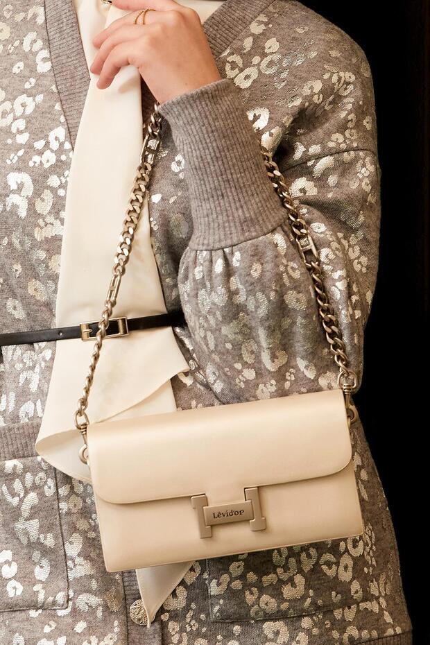 Cream Double Strap Shoulder Bag