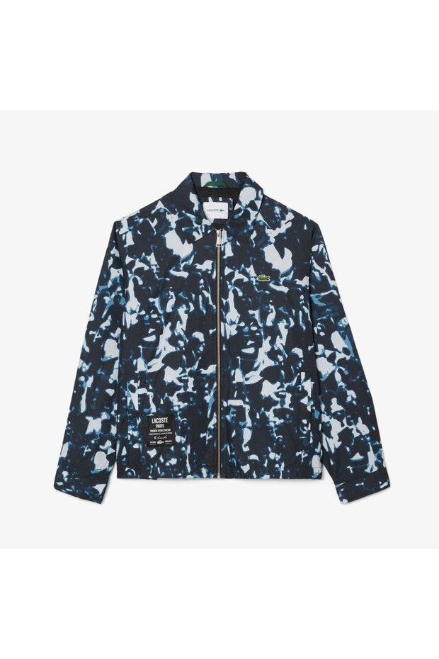 Erkek Gömlek Yaka Baskılı Lacivert Rüzgarlık - 4