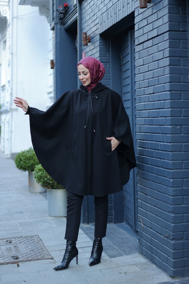 Cachetă Winter Cachetă Poncho negru