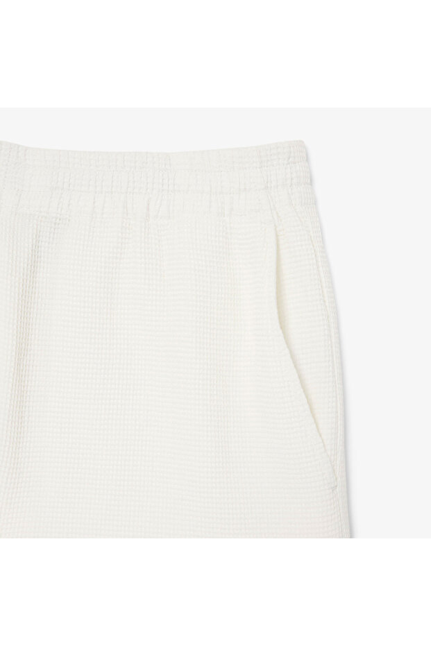 Erkek Relaxed Fit Beyaz Şort - 5