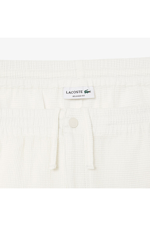 Erkek Relaxed Fit Beyaz Şort - 6