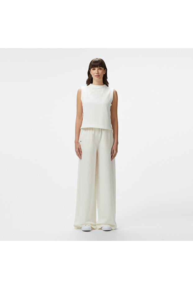 Kadın Relaxed Fit Beyaz Pantolon - 1