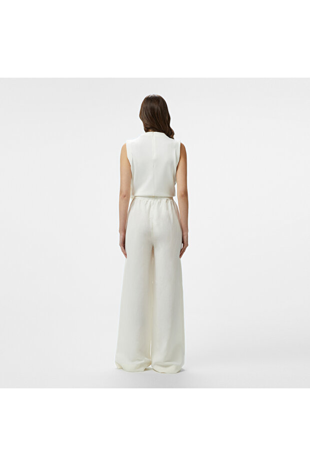 Kadın Relaxed Fit Beyaz Pantolon - 3