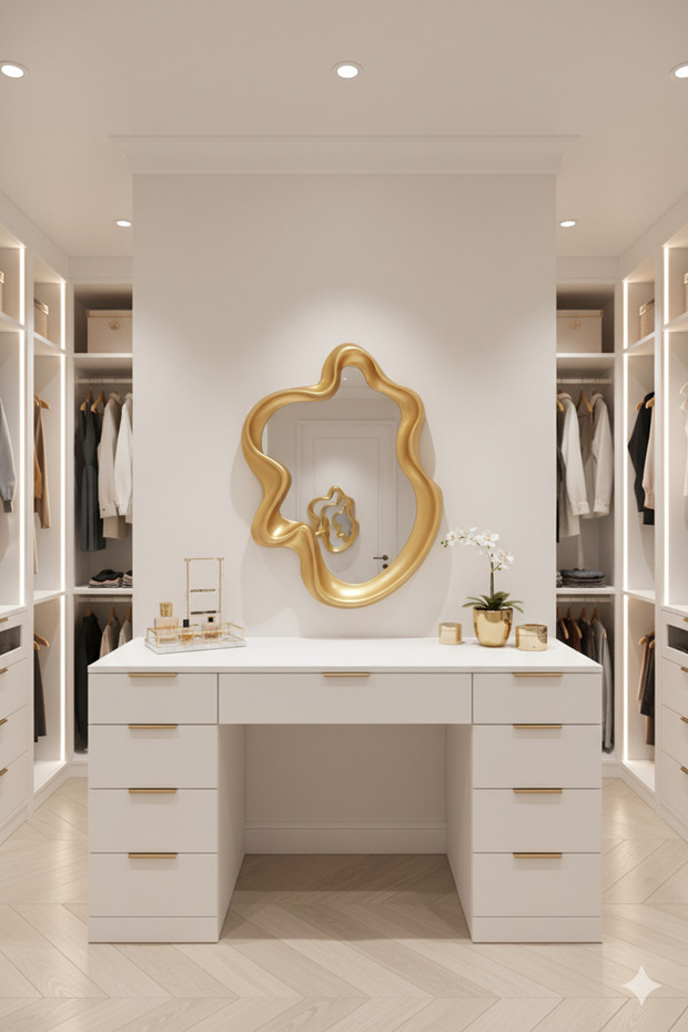 Elegant mirror set with a luxurious frame, adding a touch of sophistication to any space. 67 x 49 cm - 4