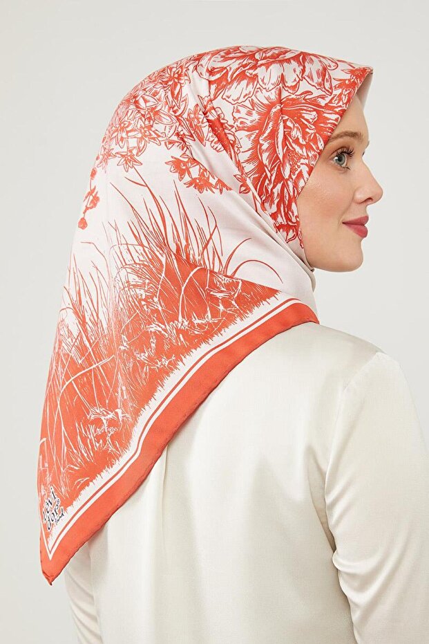 وشاح Twill بنمط القصب البرتقالي - 1