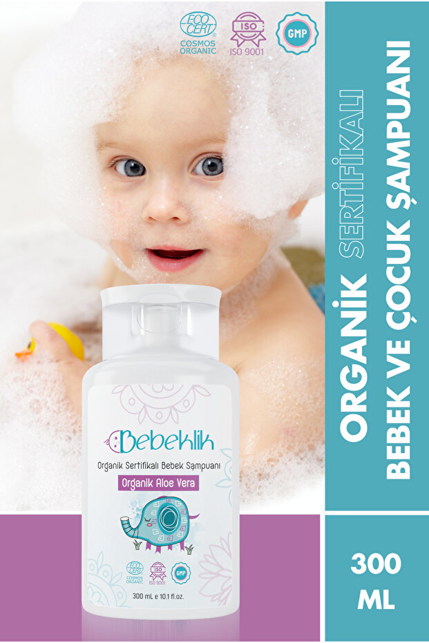 Bebeklik Organik Sertifikalı Aloe Vera Bebek ve Çocuk Şampuanı 300 ml