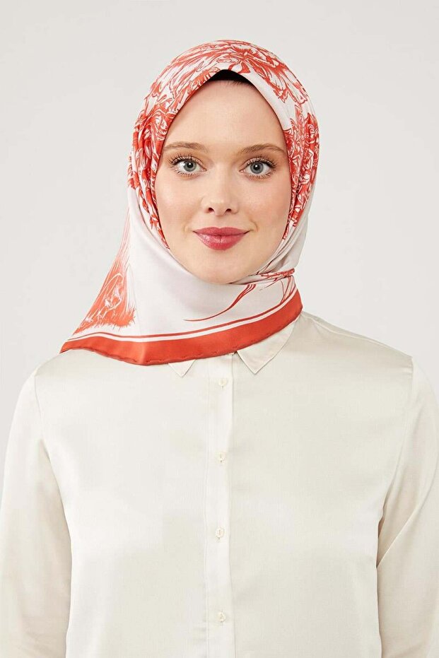 وشاح Twill بنمط القصب البرتقالي - 3