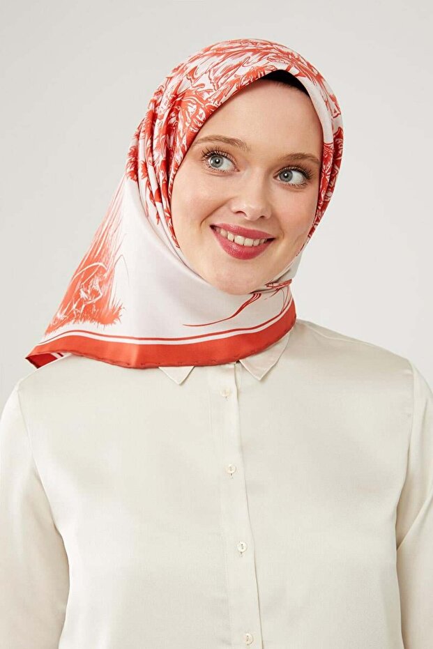 وشاح Twill بنمط القصب البرتقالي - 2