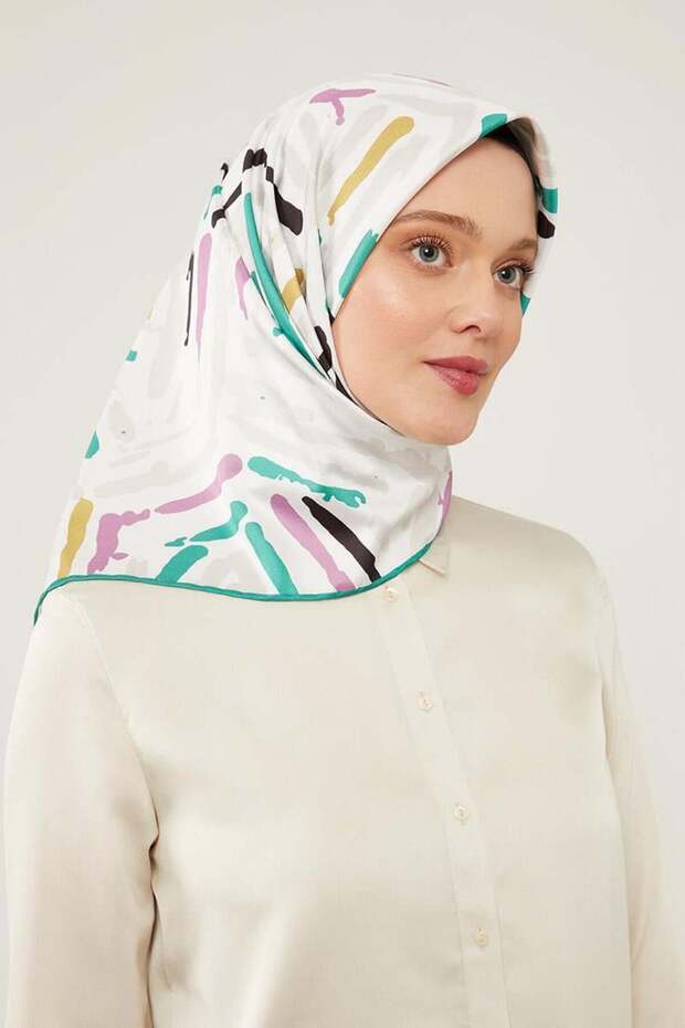 وشاح بنمط فرشاة الزمرد - 2