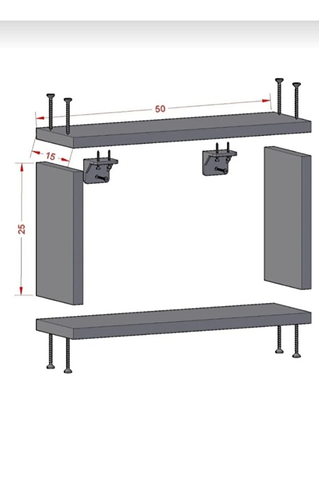 Duvar rafı kitaplık - 3