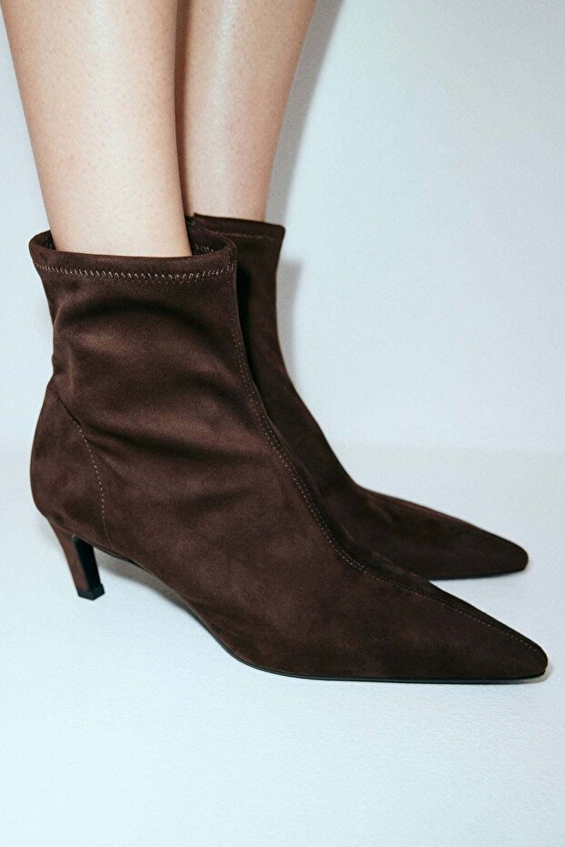 Heeled sock boots