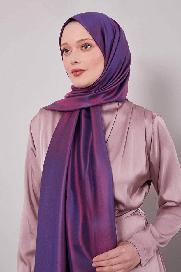 Plum Silk Shawl