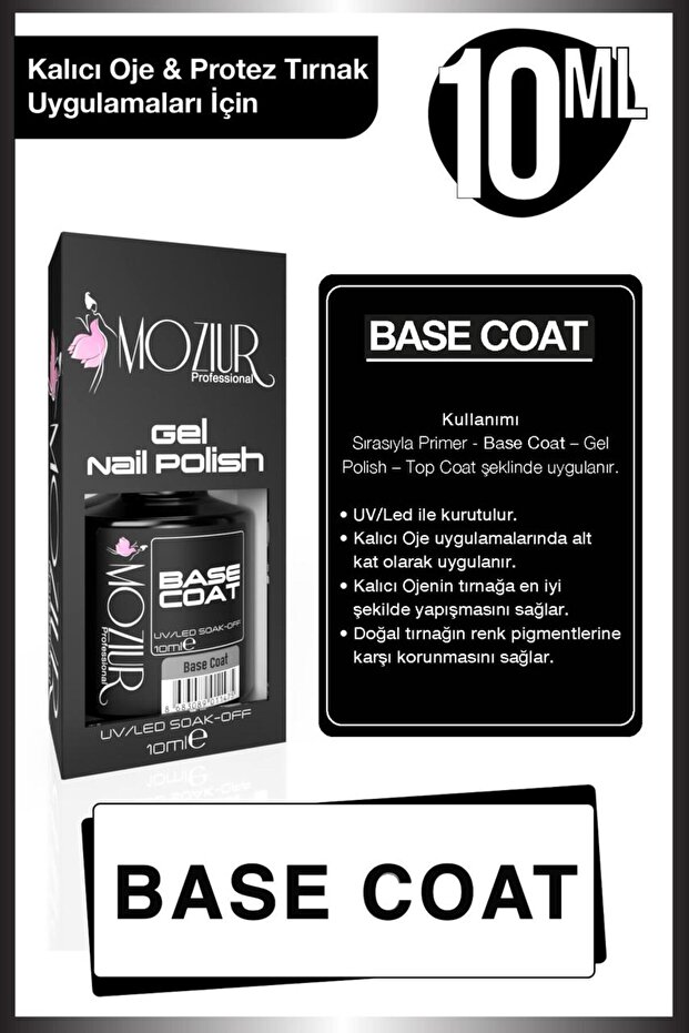 Primer Base Coat Top Coat 10ml 3'lü Kat Seti - 4