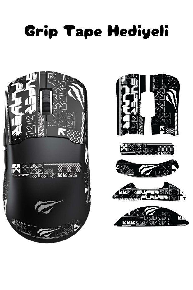 Gamenote M5 PRO Superlight Kablosuz Gaming Mouse - 30.000 DPI, PAW3950 - RGB Şarj Standlı - Ekranlı - 5