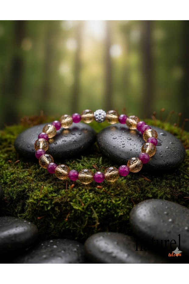 Zultanite & Ruby Natural Stone Bracelet