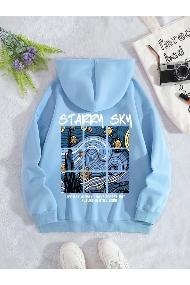 3 Thread K Hooded Hoodie – Thick Fabric, Warm Style