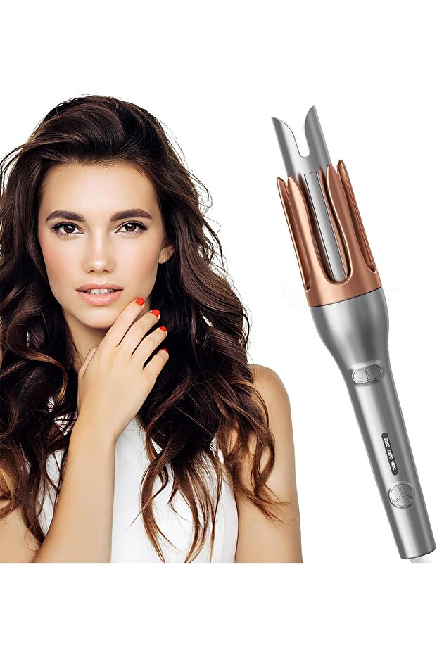 Premium Automatic Curling Iron — 3 Temperatures, 2-Way Rotation, LED Display, 360° Rotatin