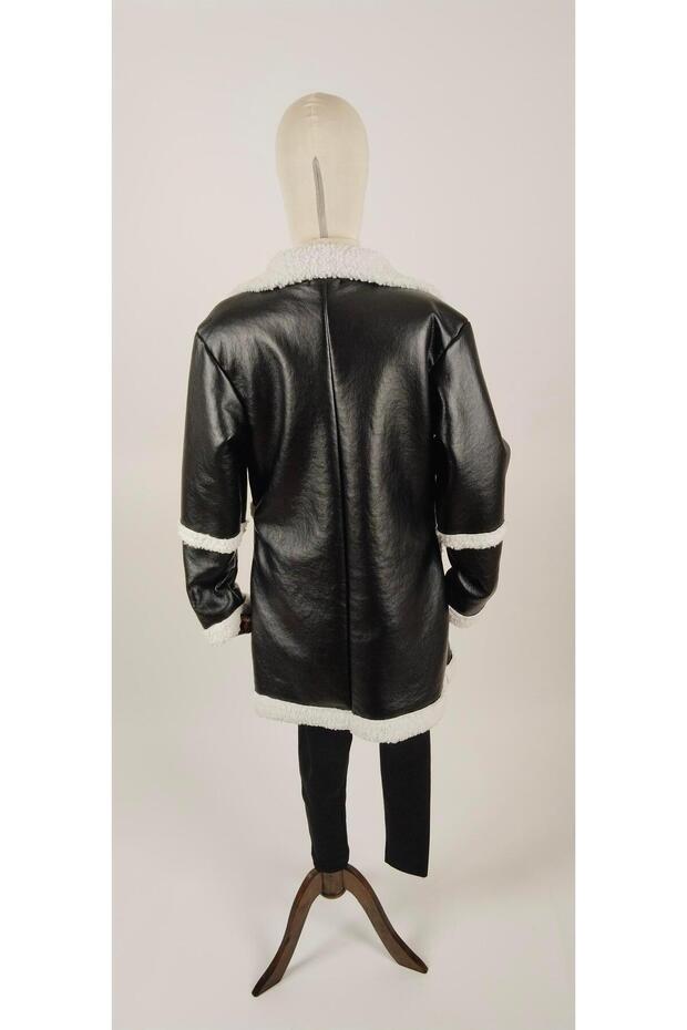 معطف جلدي طويل - 2