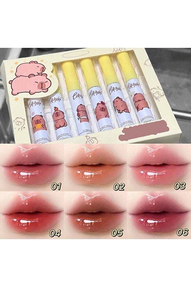 Mirror Lip Glaze Set – 6-Pack Water-Light Clear Gloss