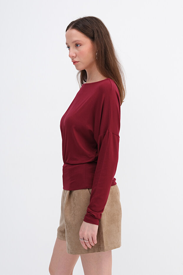 Kayık Yaka Basic Bluz B12409 - 2
