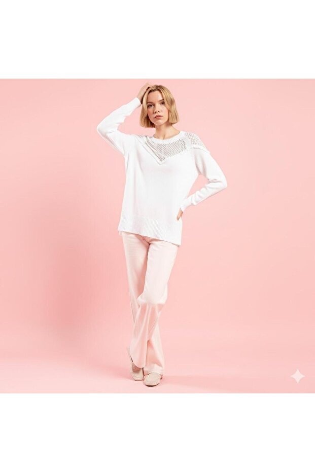 PAYETLİ TRİKO BLUZ 11057 - 5