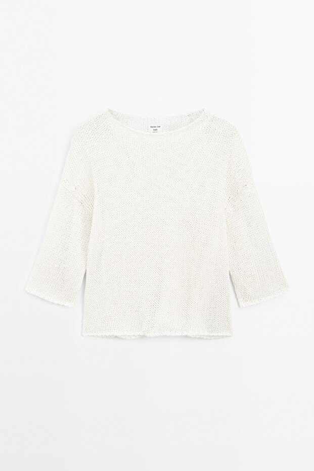 Kısa kollu oversize kazak - STUDIO - 4