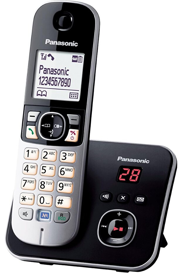 KX-TG6821 Cordless Phone with Answering Machine - Black