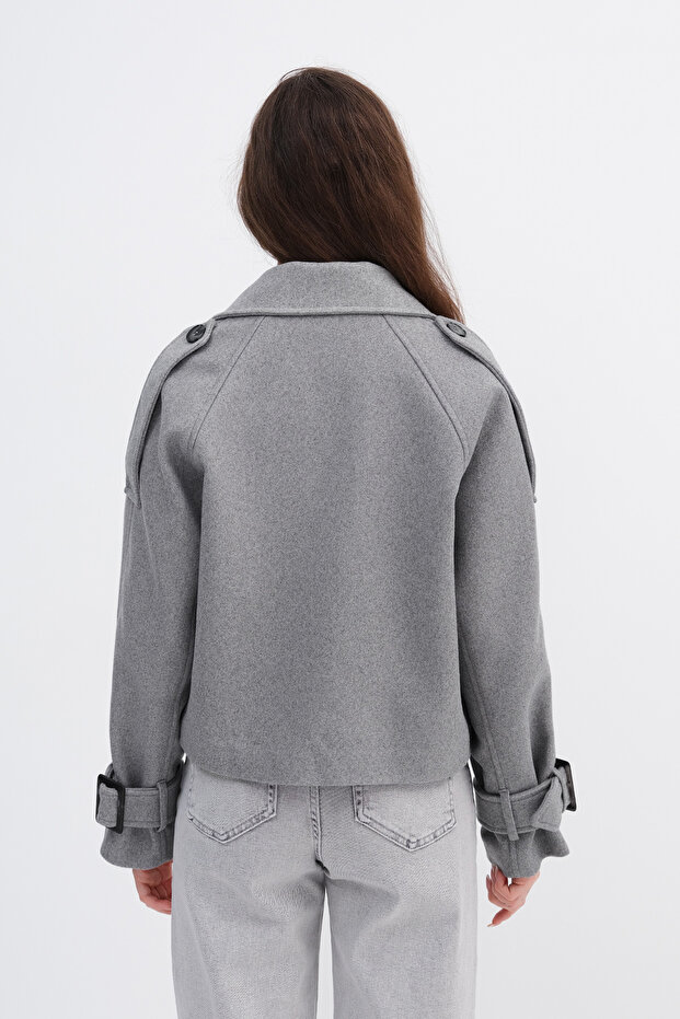 Kruvaze Kısa Kaban K7604 - 6