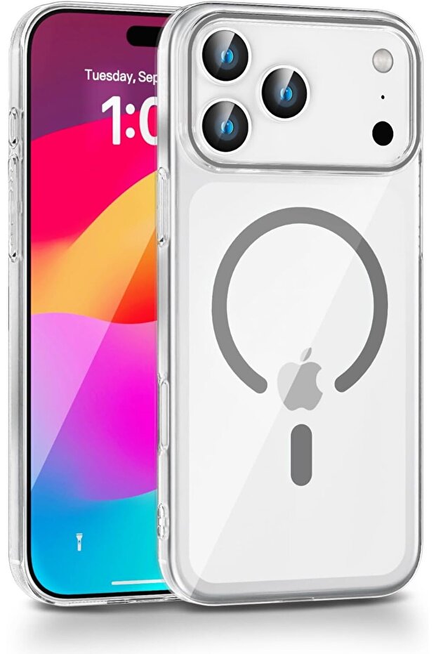 Compatible Clear Case for iPhone 17 Pro Max - Transparent Slim Fit, Shock-Absorbing, Magnetic Wirele