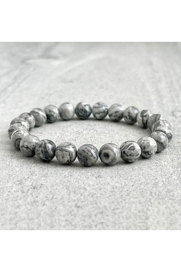 Jasper Natural Stone Bracelet | Real Natural Stone Unisex Women's Men's Handmade Minimal Daily Bracelet