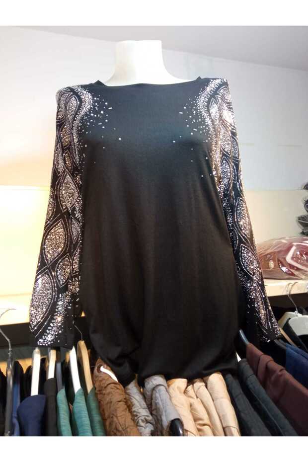 Taşlı Penye Bluz - 3