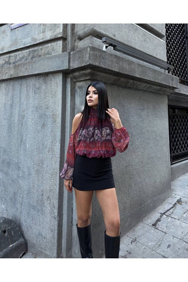 Omuz Dekolteli Gömlek - 2