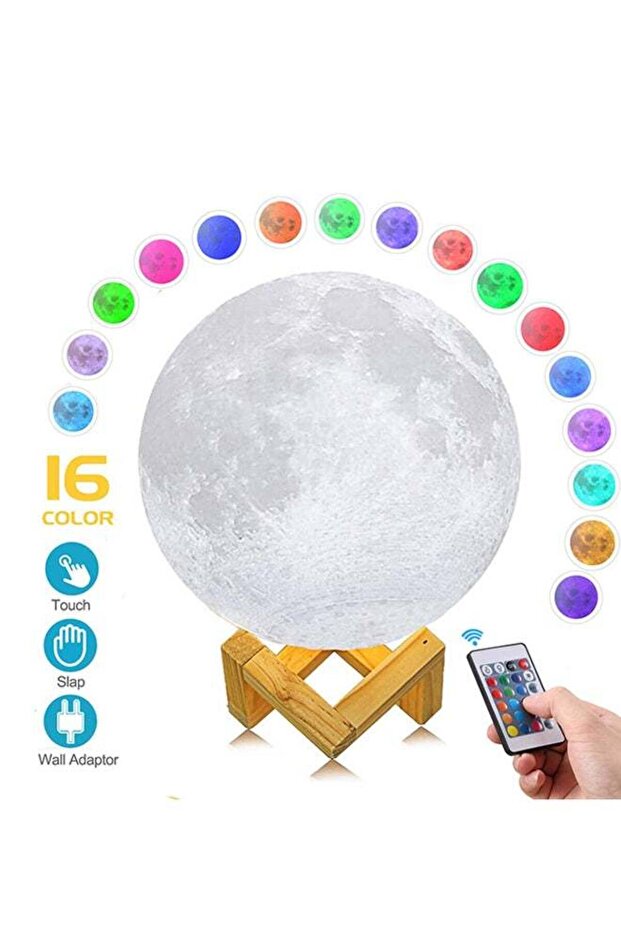 Moon Lamp With Stand White 8cm