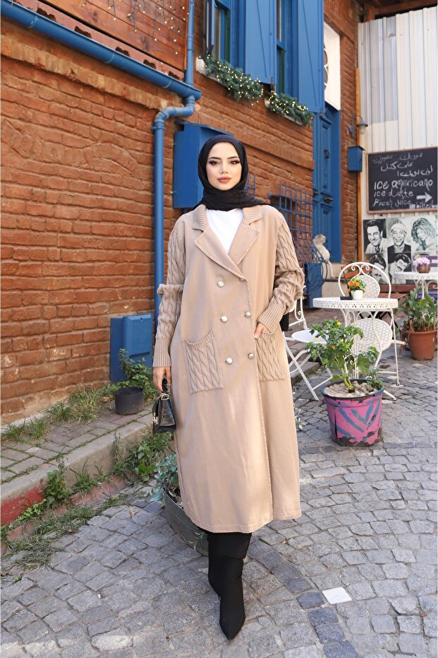 Buttoned Two-Thread Knit Cardigan - 1