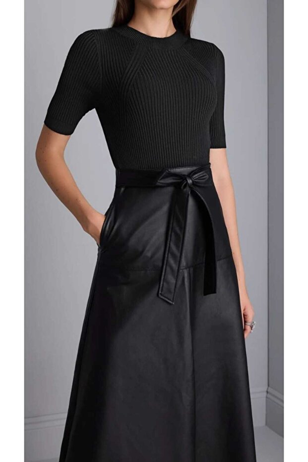 suni derietekli elbise - 4