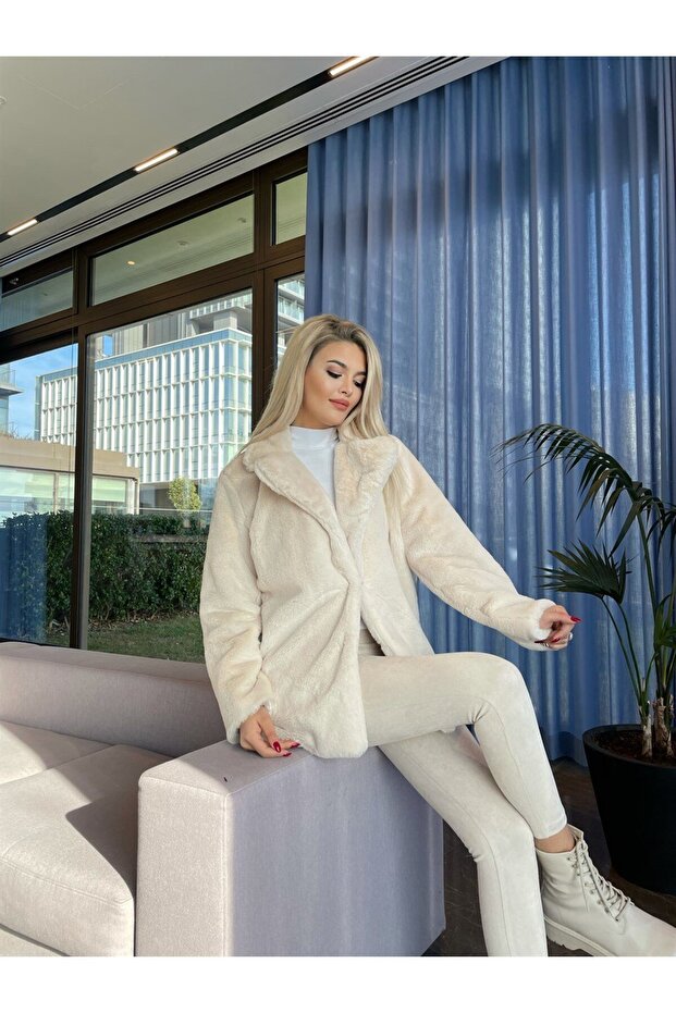 Yakalı Peluş Kaban - 5