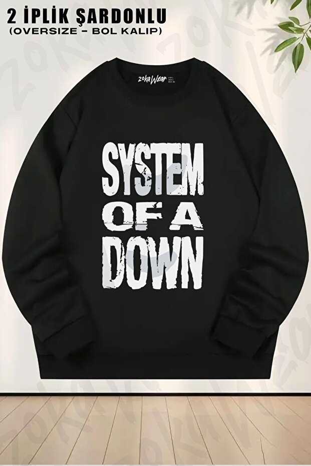 سويت شيرت للجنسين من System Of A Down مطبوع قصة فضفاضة برقبة دائرية