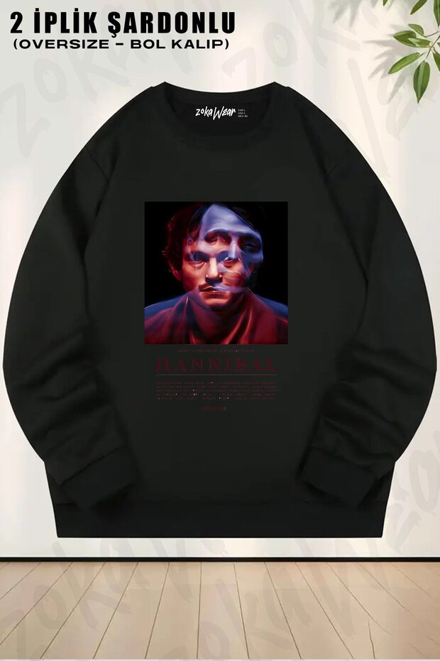 Unisex Hannibal Season 1 Printed Oversized Crew Neck Sweatshirt