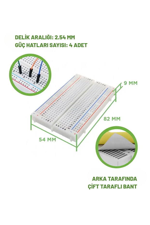 Orta Boy Breadboard 400 Pin - Hücre - Point - 2