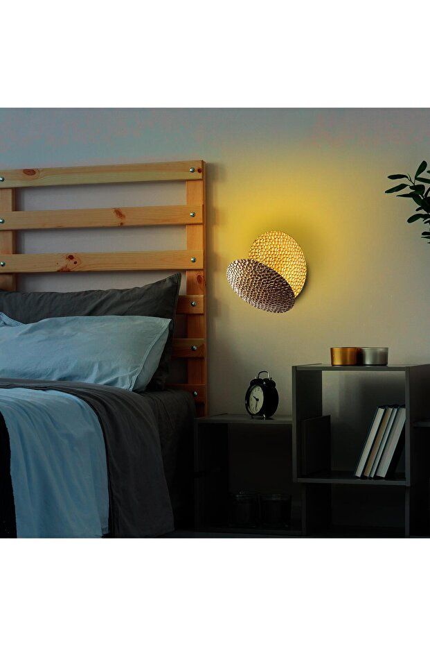 Yosma Modern Led Sconce Bright Gold, Ambience Led Wall Lighting 3000K Yellow Light Yosma-13645