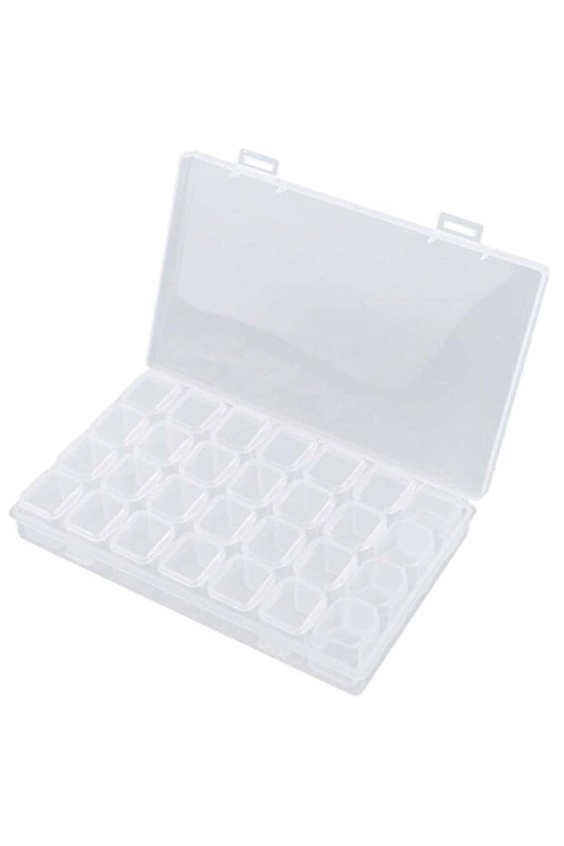 28 Grid Transparent Plastic Storage Box – 17.5×10×2.5cm For Multi Purpose Organizer Case