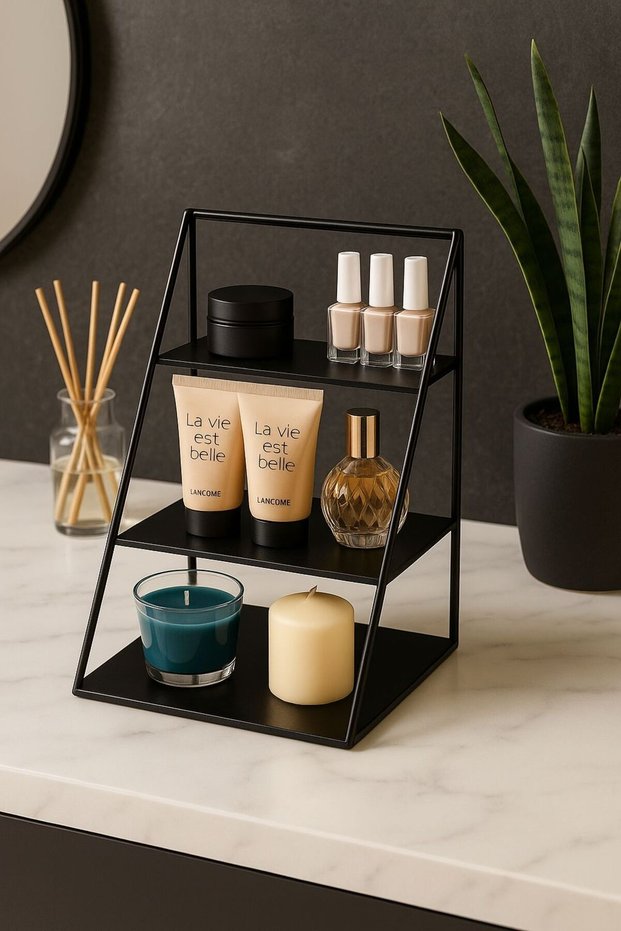 Metal Makeup Organizer, Metal Shelf, Makeup and Cosmetic Organizer, Metal Organizer
