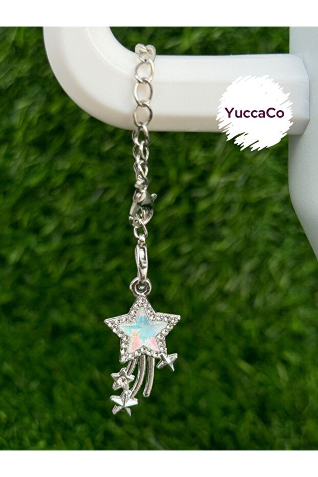 Sparkling Star Thermos Ornament with Tail/Star Thermos Charm/Thermos Accessory
